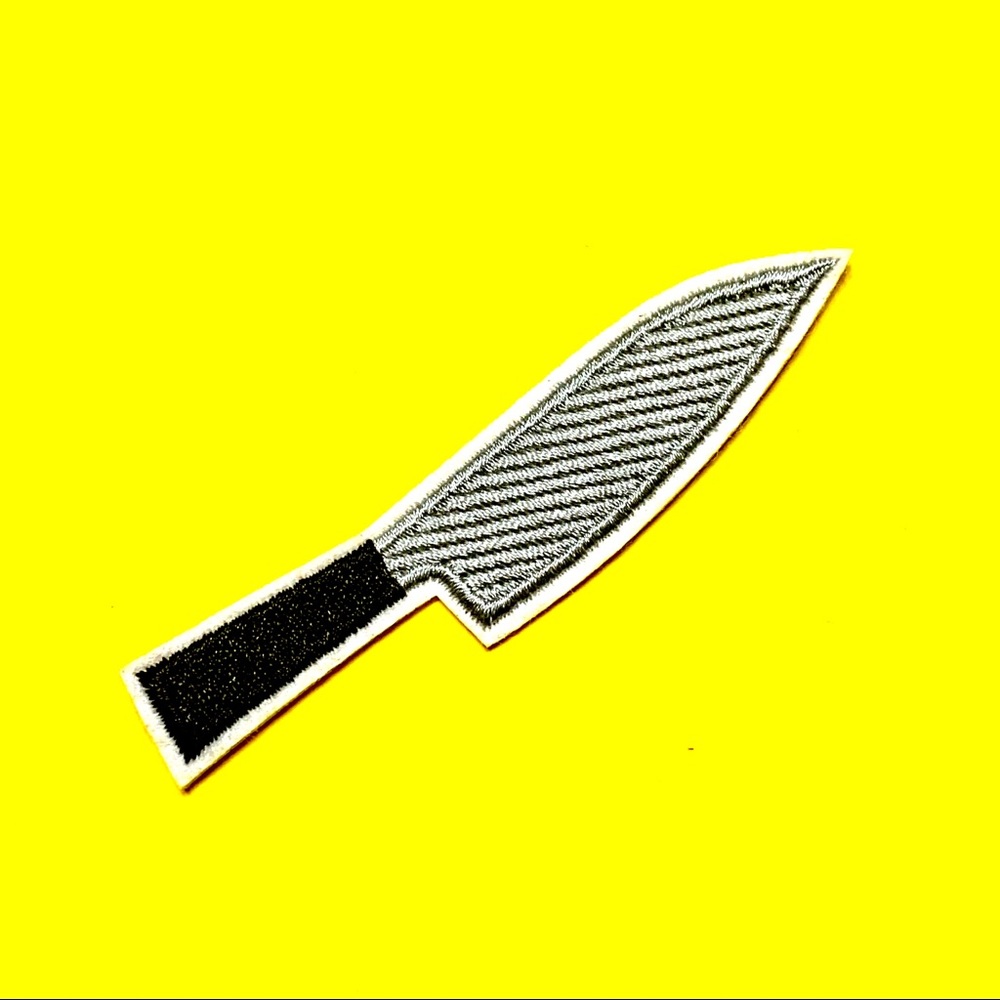 I will cut you knife sassy iron on patch